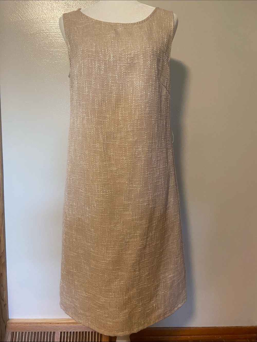 Molly Bracken Cream Tweed Sheath Dress M